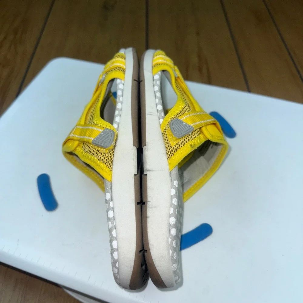 Eddie Bauer Saratoga Yellow‎ Sport Slide Sandals Womens 7.5 Adjustable Straps